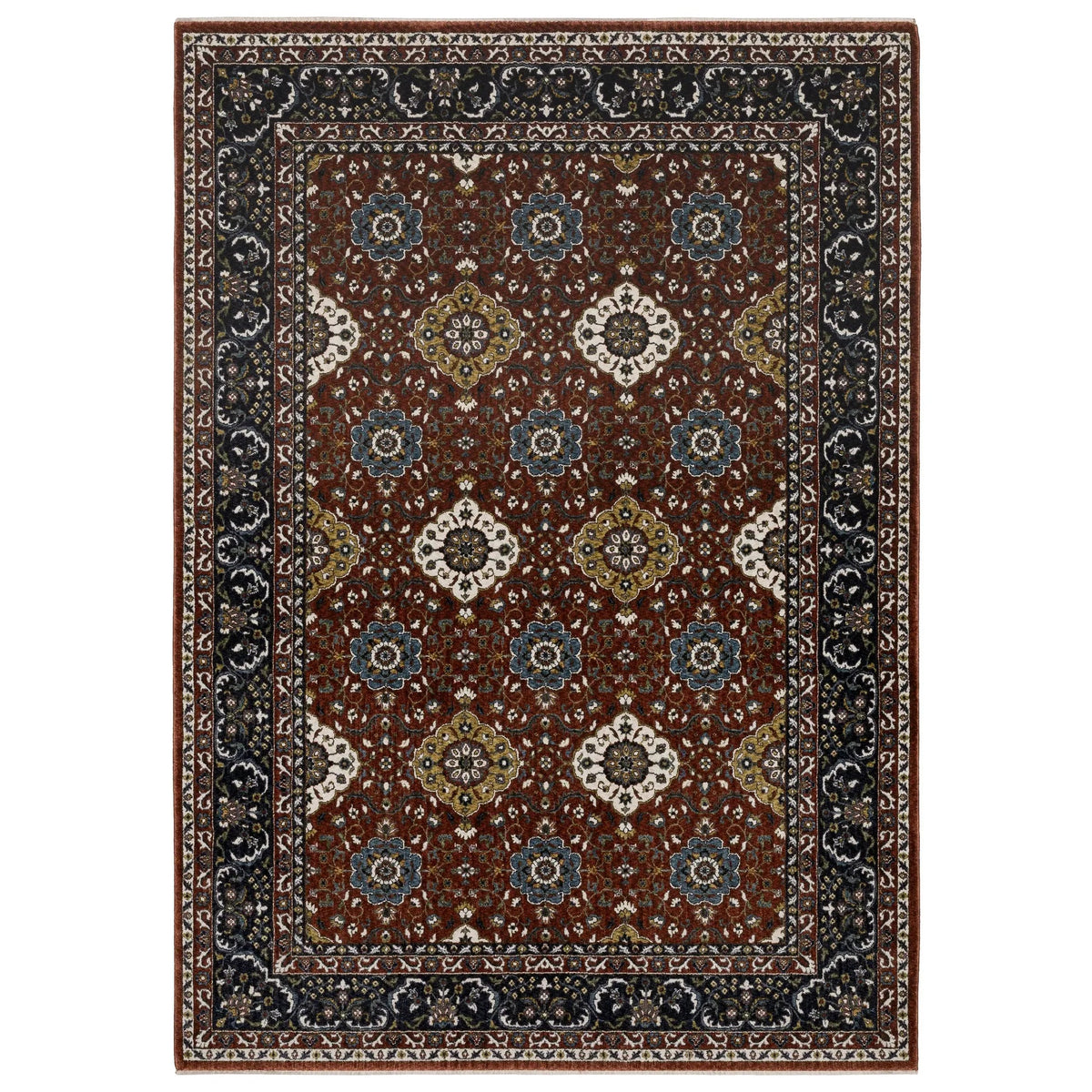 Oriental Weavers Sphinx Vivian VI04B Navy Rugs - main flat