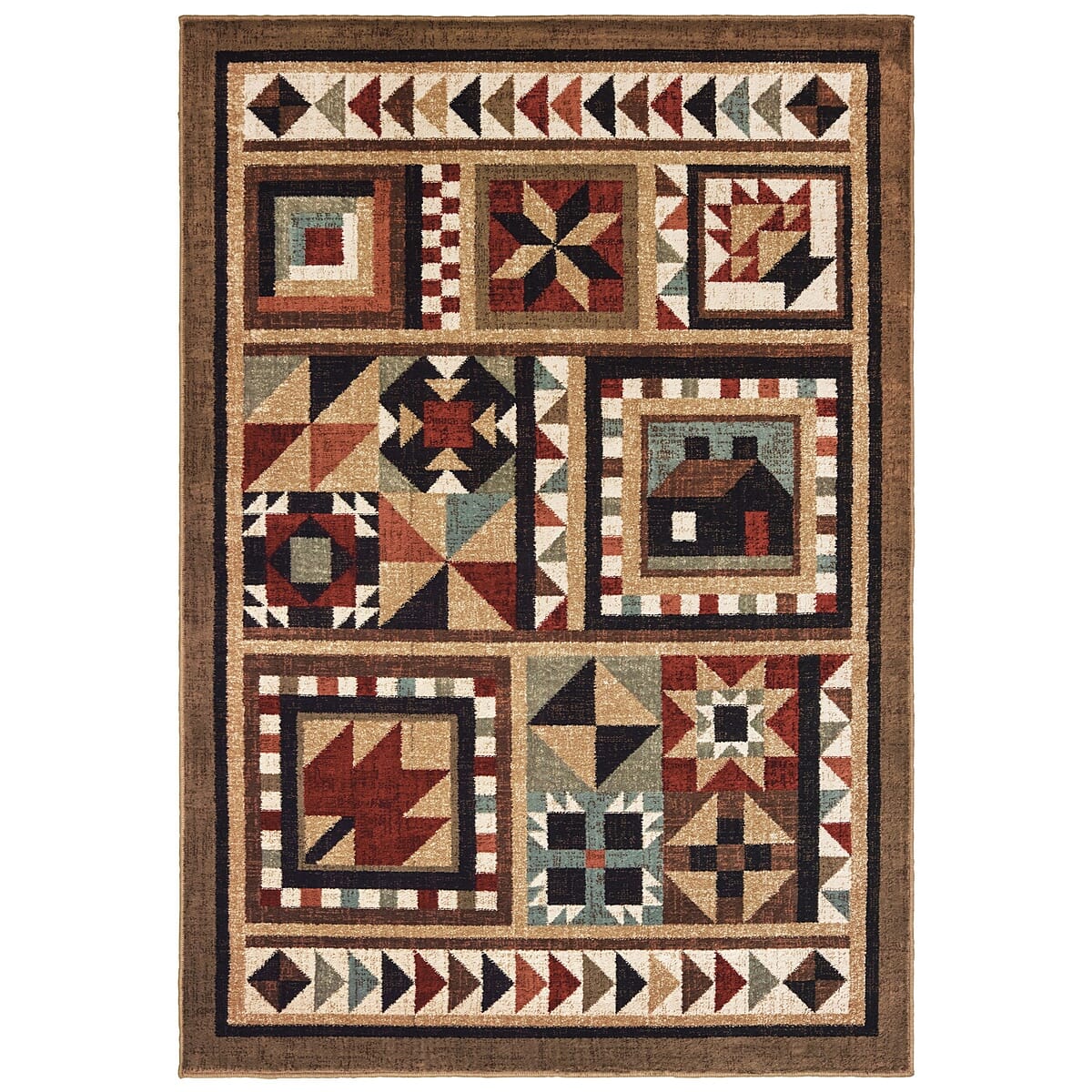 Oriental Weavers Sphinx Woodlands 9596A Brown / Multi Rugs.