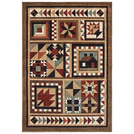 Oriental Weavers Sphinx Woodlands 9596A Brown / Multi Rugs.
