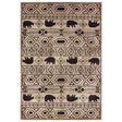 Oriental Weavers Sphinx Woodlands 9651A Ivory / Black Rugs.