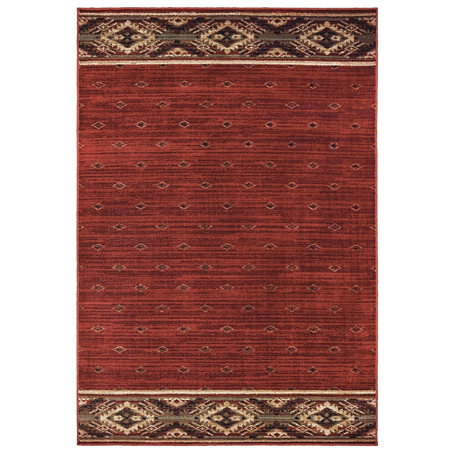 Oriental Weavers Sphinx Woodlands 9652C Red / Gold Rugs.