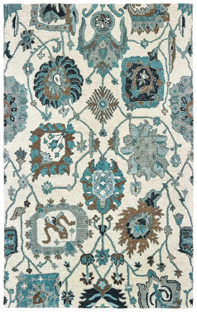 Oriental Weavers Sphinx Zahra 75503 Ivory / Blue Rugs.