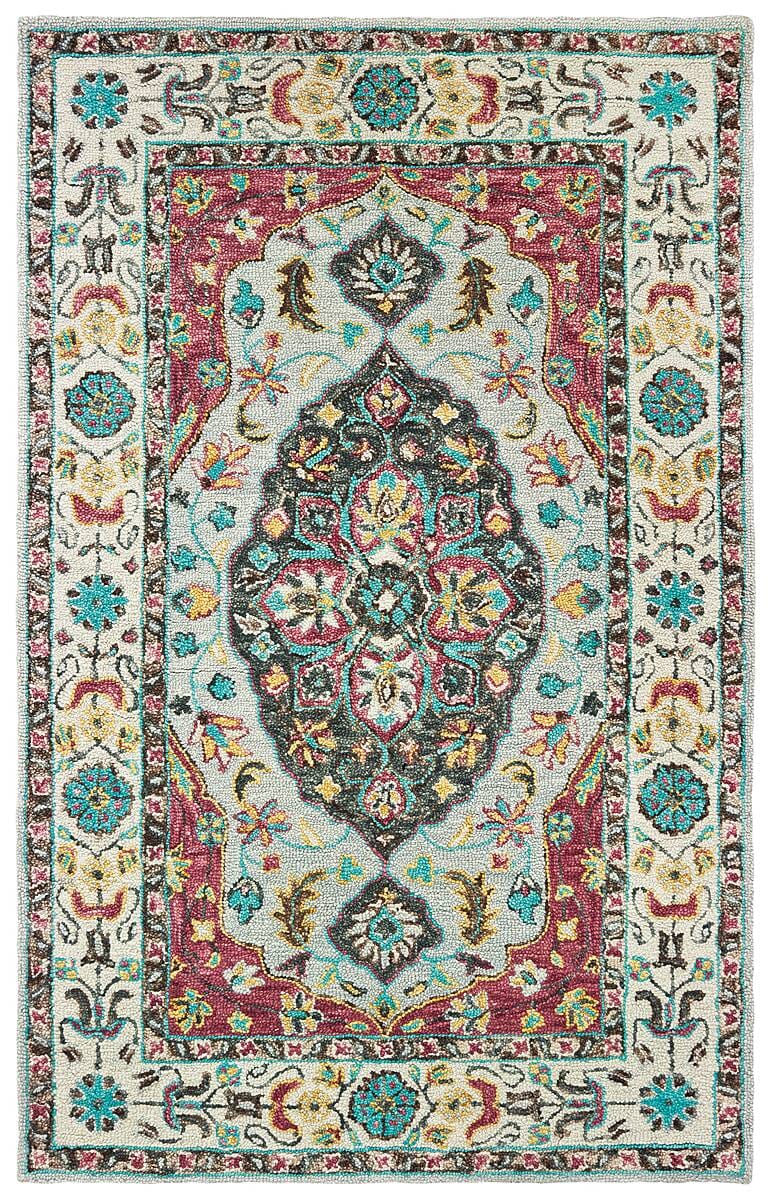 Oriental Weavers Sphinx Zahra 75504 Grey / Pink Rugs.