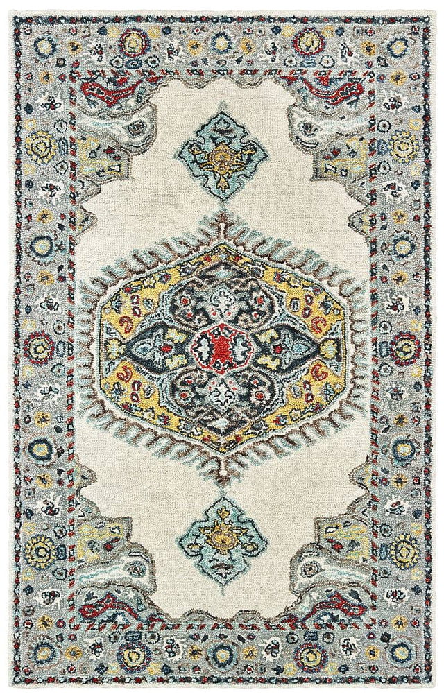 Oriental Weavers Sphinx Zahra 75505 Ivory / Grey Rugs.