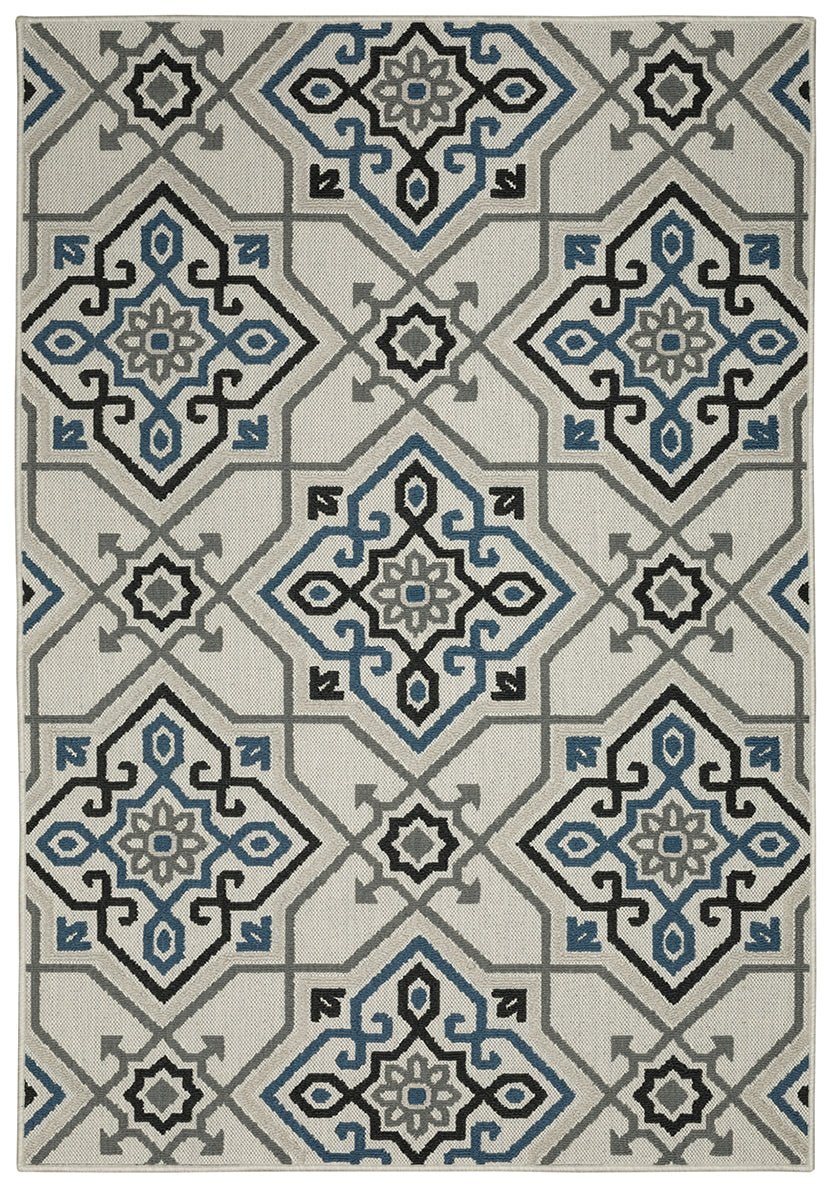 Oriental Weavers Torrey 004Y1 Beige/ Blue Rug.