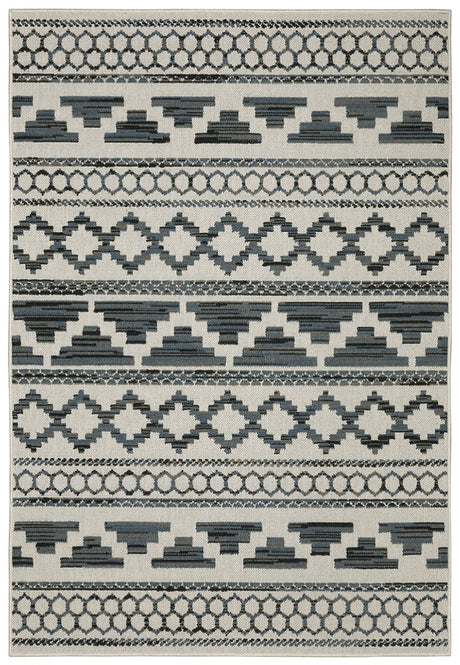 Oriental Weavers Torrey 005Y1 Beige/ Blue Rug.