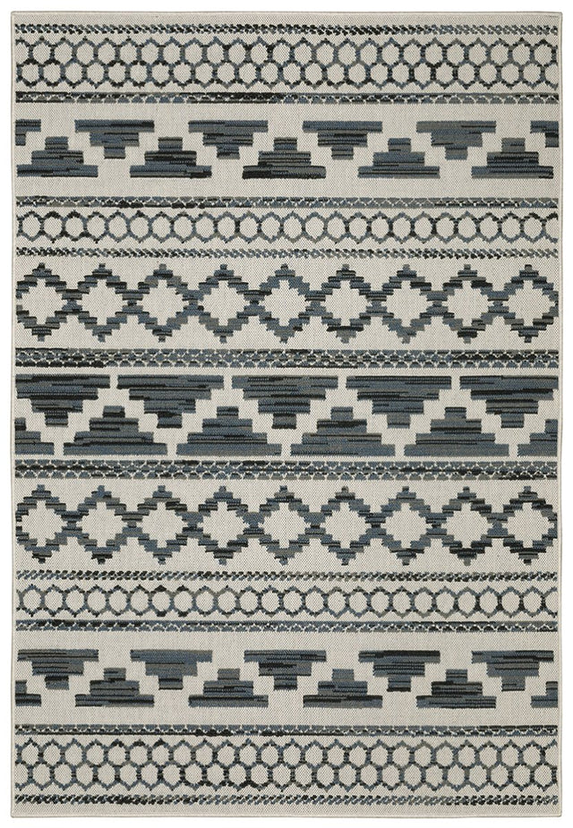 Oriental Weavers Torrey 005Y1 Beige/ Blue Rug.
