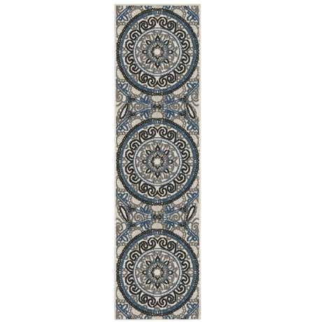 Oriental Weavers Torrey 072J1 Beige/ Blue Rug.