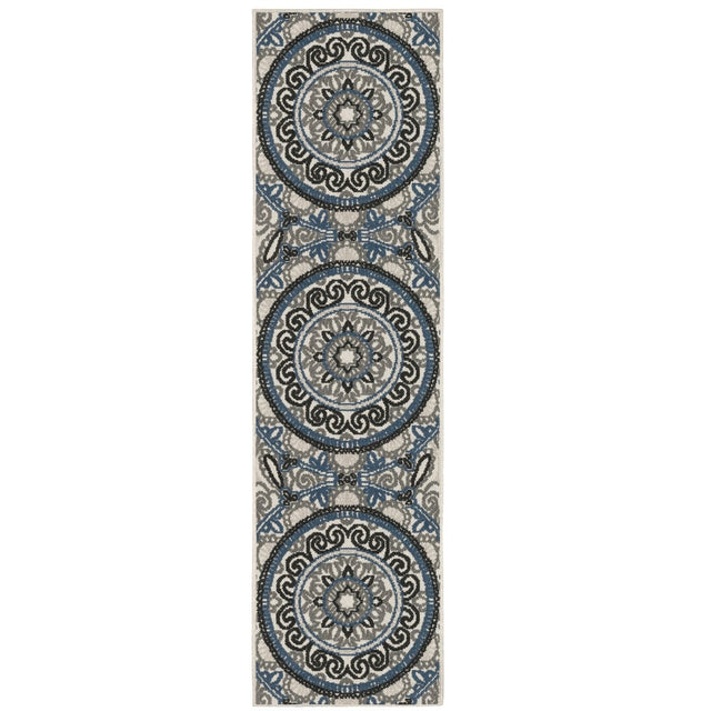 Oriental Weavers Torrey 072J1 Beige/ Blue Rug.