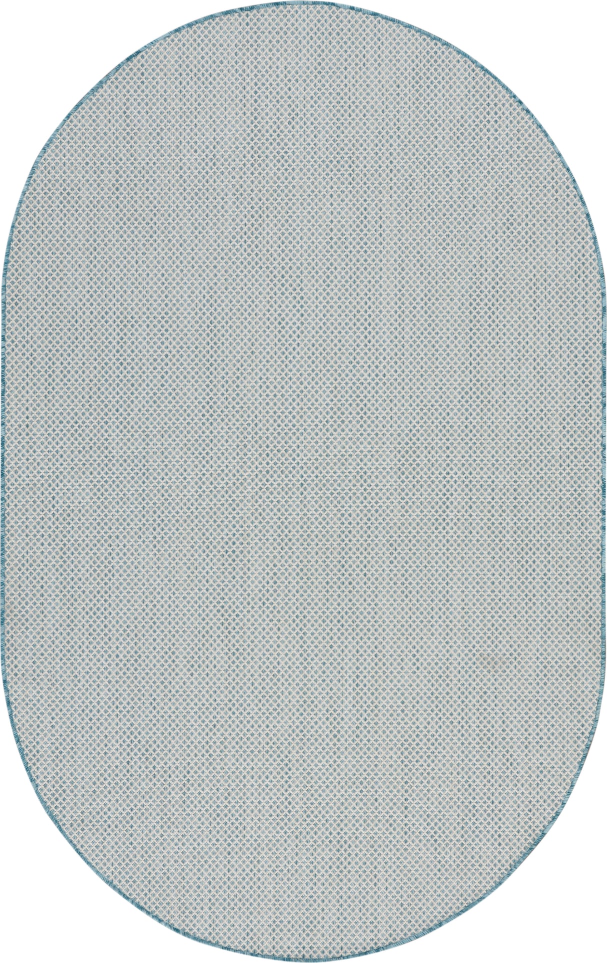 Nourison Courtyard COU01 Machine Made Ivory, Aqua Rug
