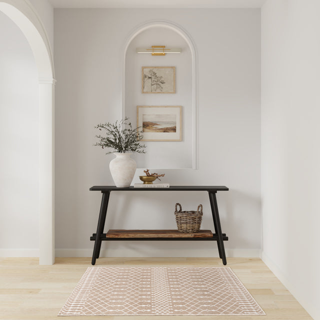 Nourison Astra Machine Washable ASW10 Machine Made Taupe Rug