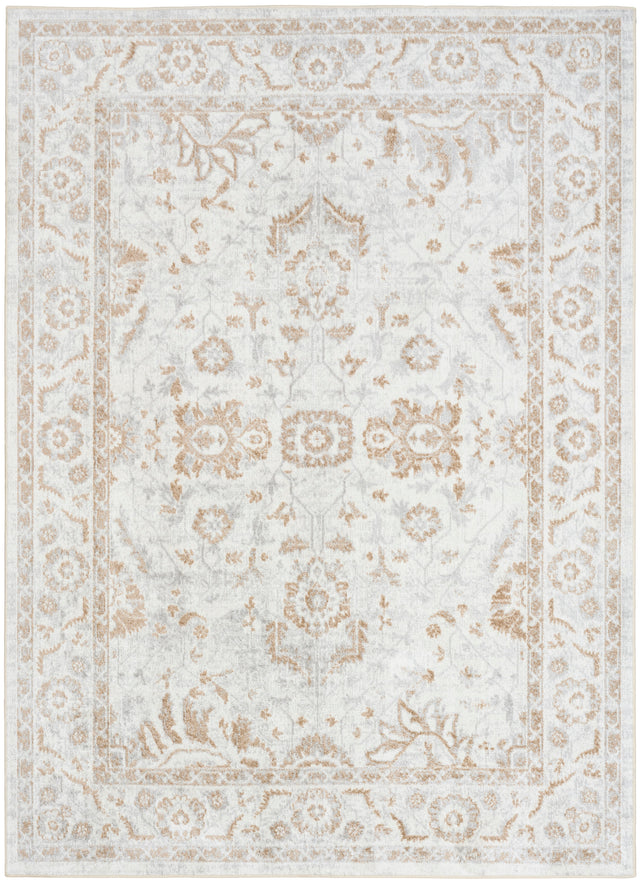 Nourison Astra Machine Washable ASW20 Machine Made Grey Rug