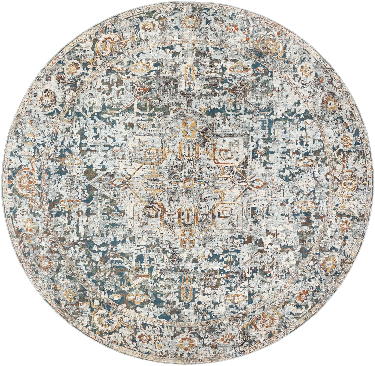 Surya Presidential Pdt-2300 Pale Blue, Bright Blue, Medium Gray Rugs.