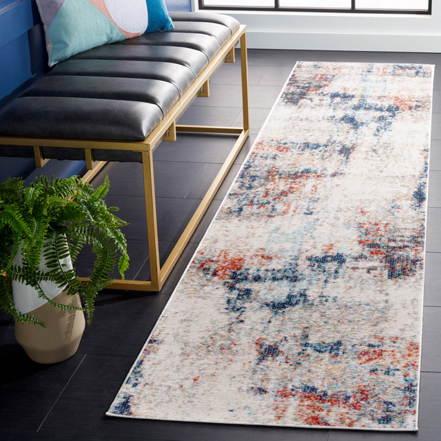 Safavieh Phoenix Phx500A Ivory/Blue Rust Rug.