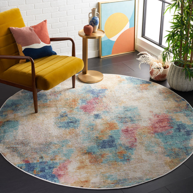 Safavieh Phoenix Phx508J Aqua/Gold Rose Rug.