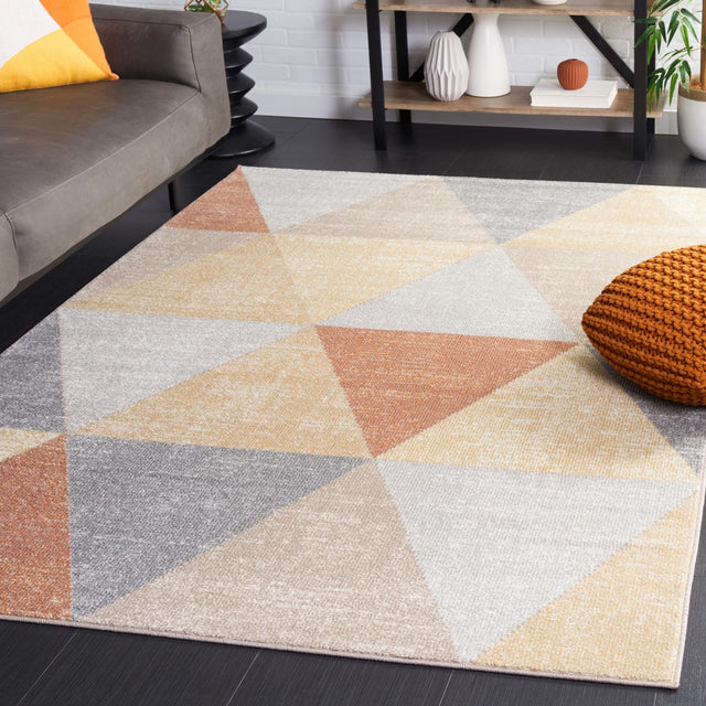 Safavieh Phoenix Phx550F Grey/Rust Rug.