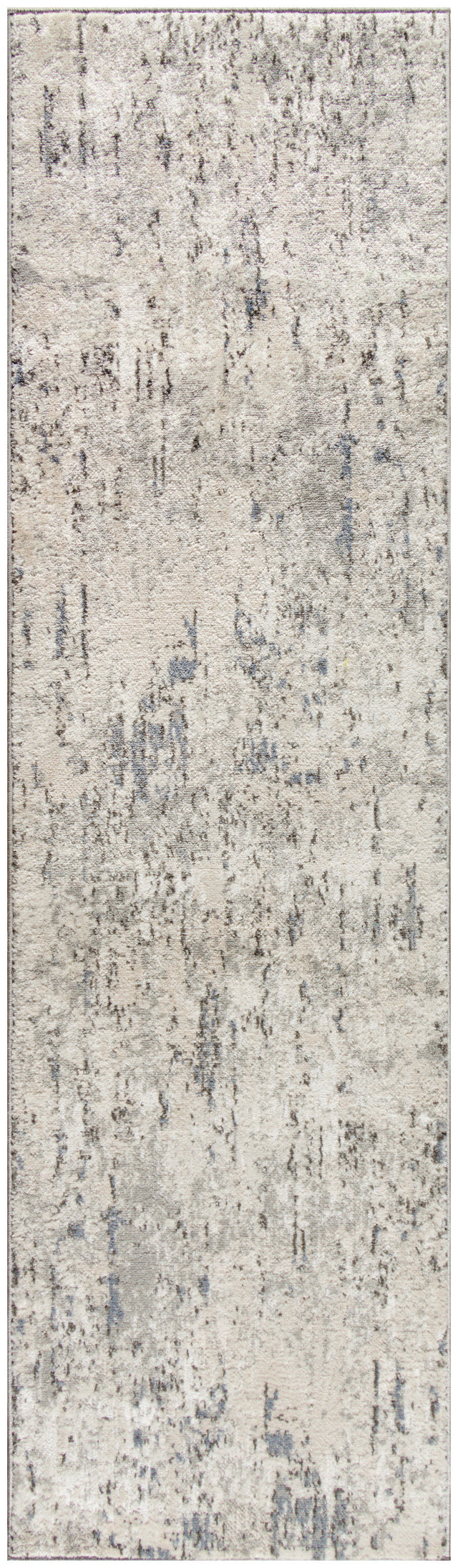 Nourison Quarry QUA01 Machine Made Ivory, Blue, Grey Rug