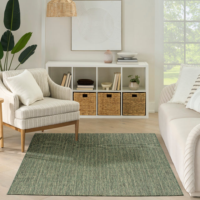 Nourison Horizon Indoor/Outdoor HOZ02 Green Contemporary Area Rugs