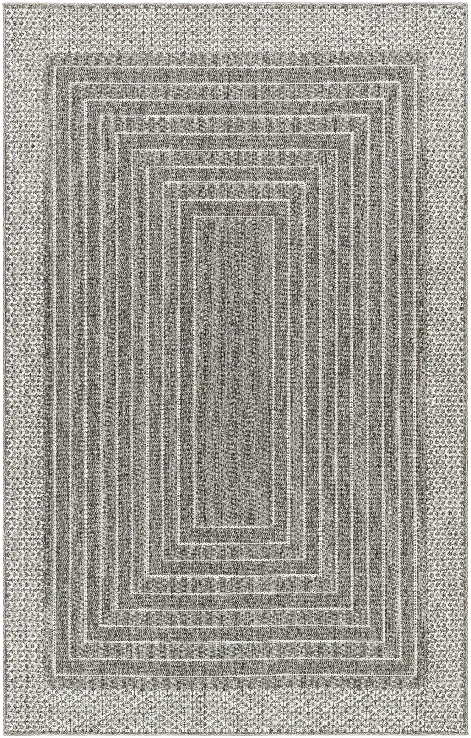 Surya Pismo Beach Pmb-2313 Medium Gray, Gray, White Rug.