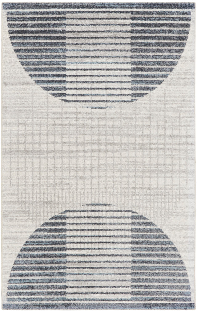 Nourison Astra ASW03 Ivory Blue Rugs