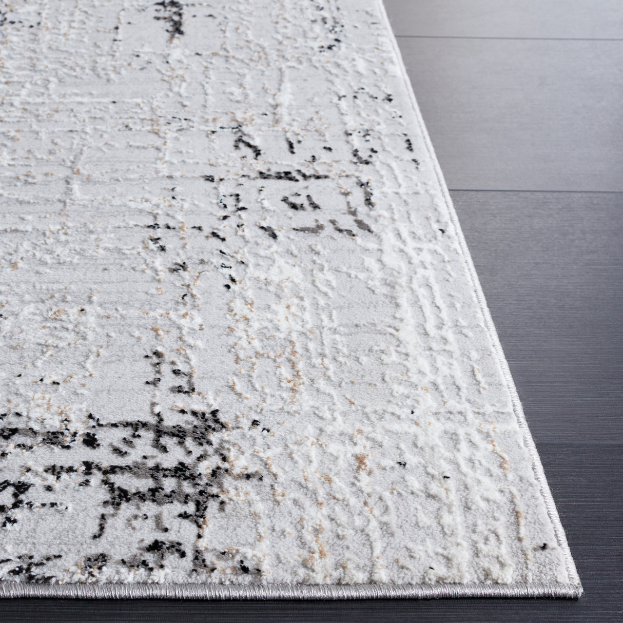 Safavieh Parker Prk100G Light Grey/Black Rug.