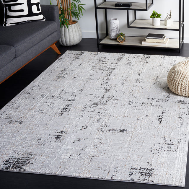 Safavieh Parker Prk100G Light Grey/Black Rug.