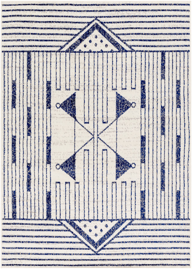 Surya Pisa Pss-2376 Light Gray, Dark Blue, Charcoal, Medium Gray Rug.