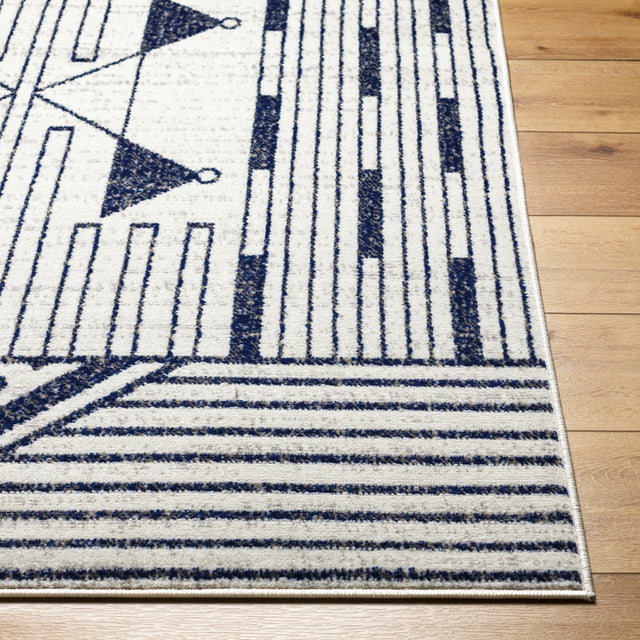 Surya Pisa Pss-2376 Light Gray, Dark Blue, Charcoal, Medium Gray Rug.