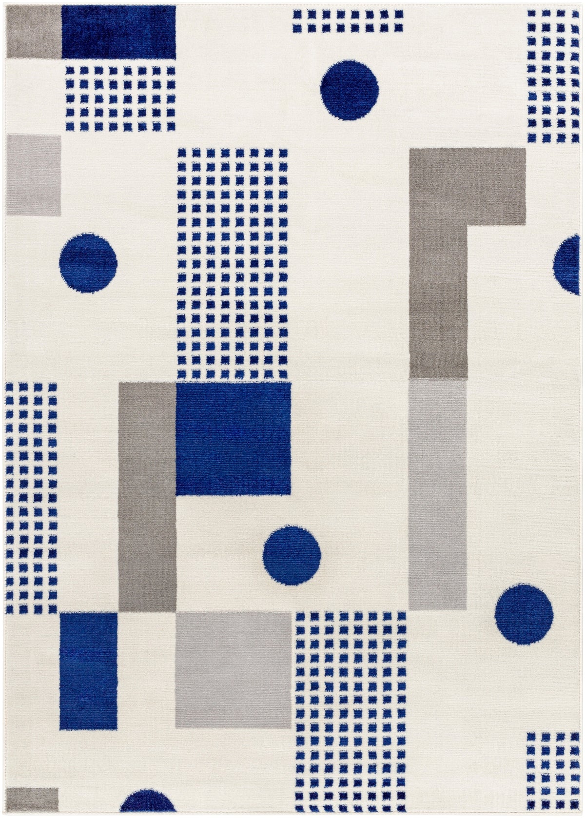 Surya Pisa Pss-2384 Light Gray, Dark Blue, Charcoal, Medium Gray Rug.