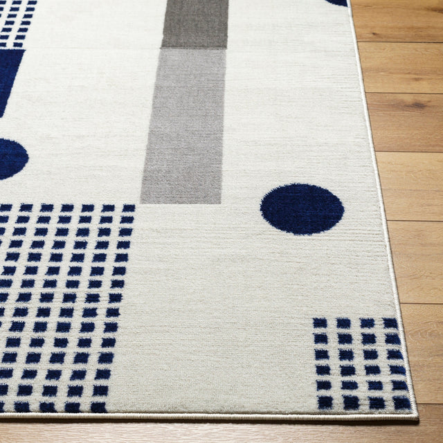 Surya Pisa Pss-2384 Light Gray, Dark Blue, Charcoal, Medium Gray Rug.