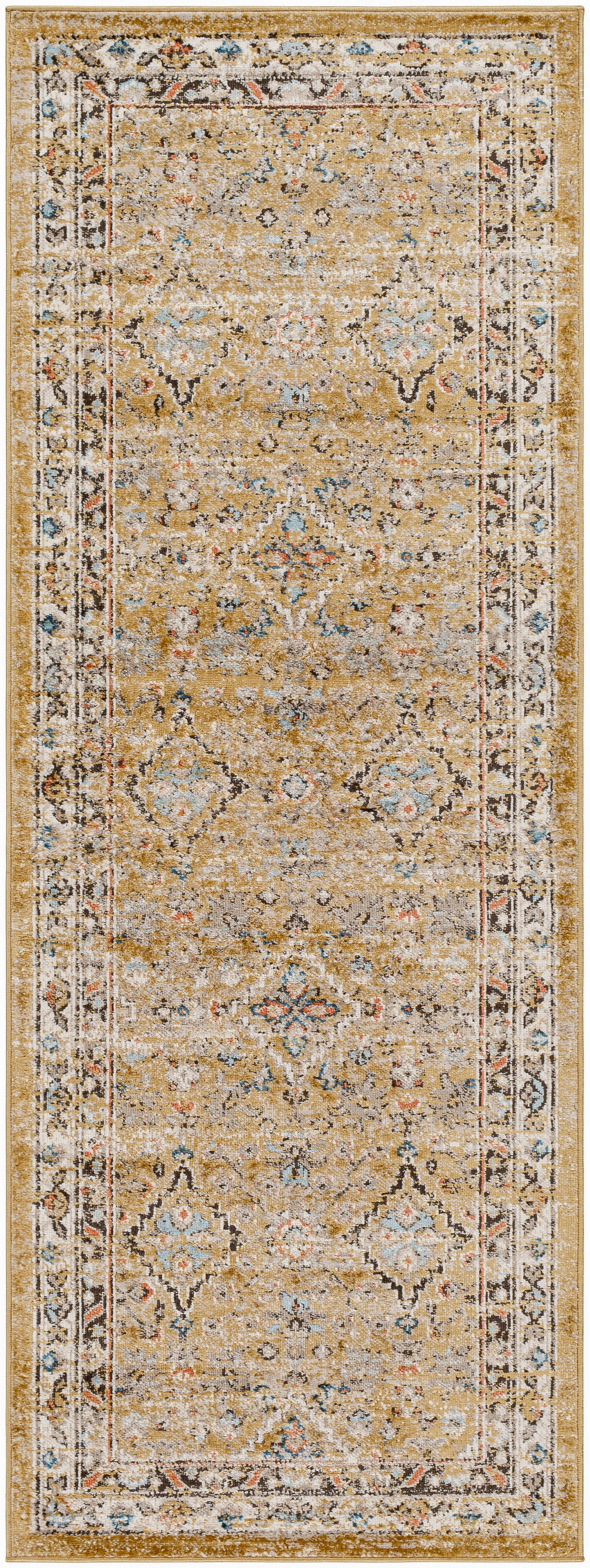 Surya Pertek Ptk-2305 Dark Brown, Taupe, Deep Teal, Dark Blue, Burnt Orange, Black Rug.