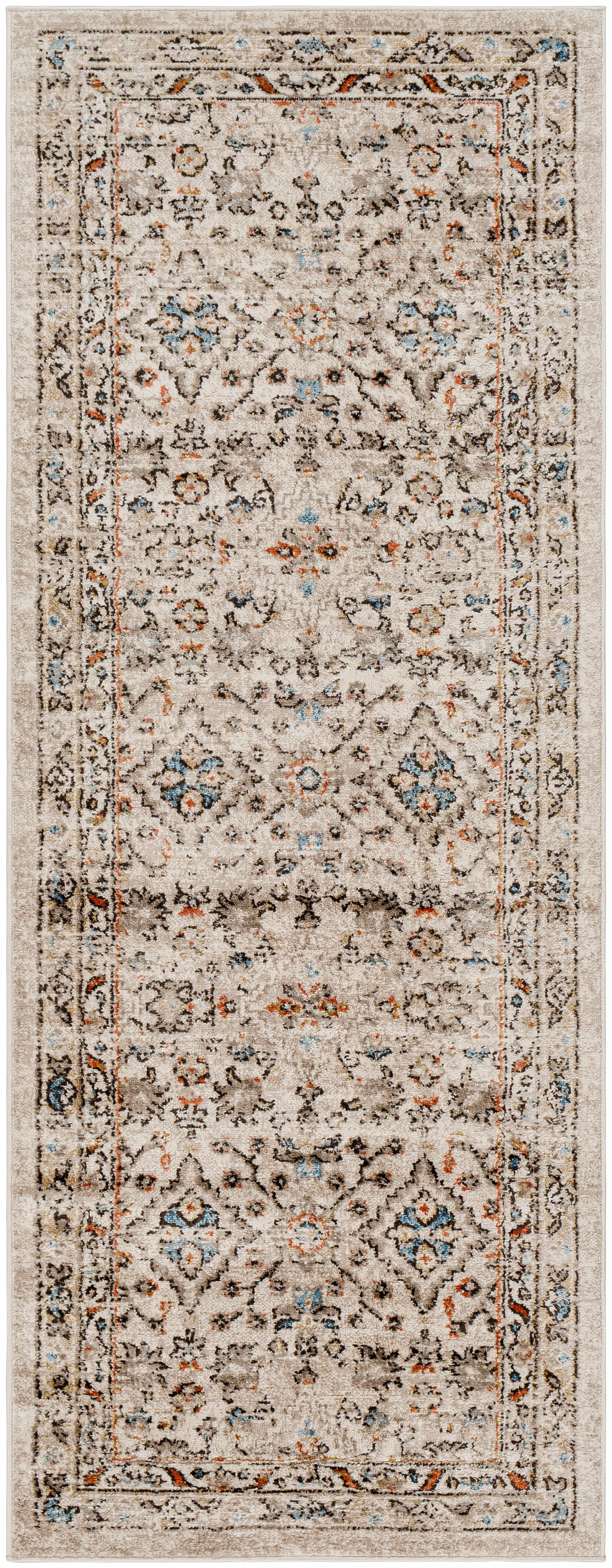 Surya Pertek Ptk-2306 Taupe, Gray, Black, Burnt Orange, Deep Teal Rug.