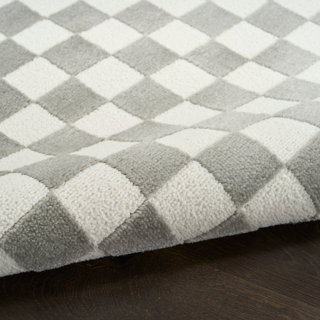 Nourison Serenity Home SRH09 Ivory Grey Contemporary Area Rugs