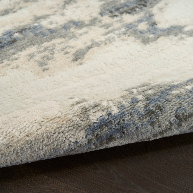 Nourison Serenity Home SRH12 Blue Multicolor Contemporary Area Rugs