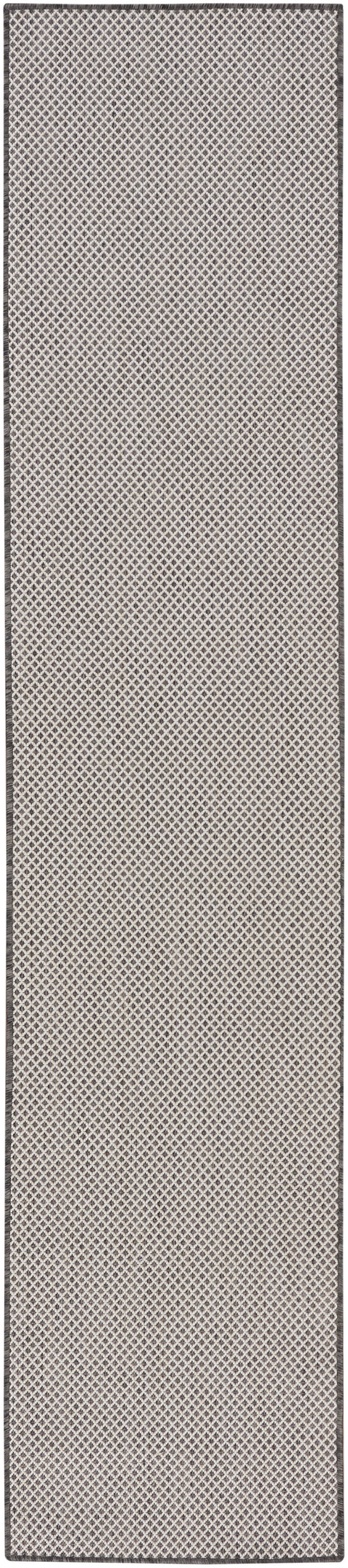 Nourison Courtyard COU01 Machine Made Ivory, Charcoal Rug