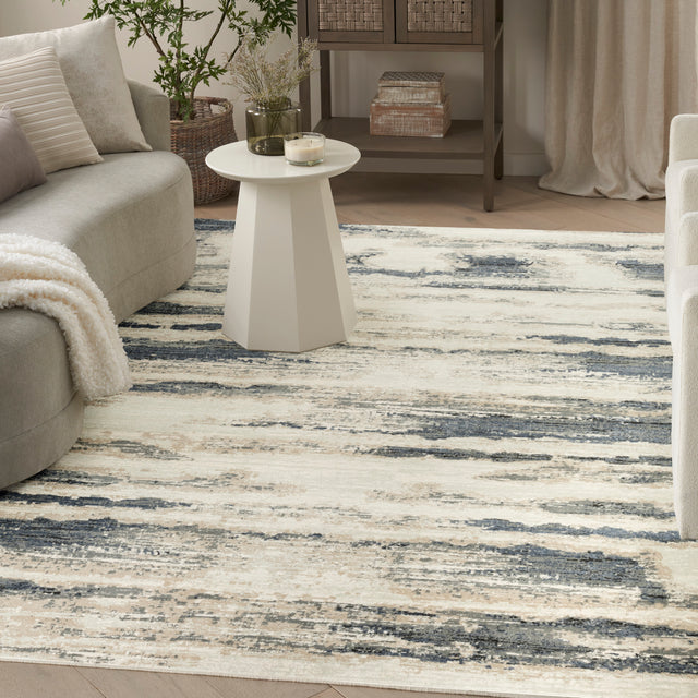 Nourison Serenity Home SRH12 Blue Multicolor Contemporary Area Rugs