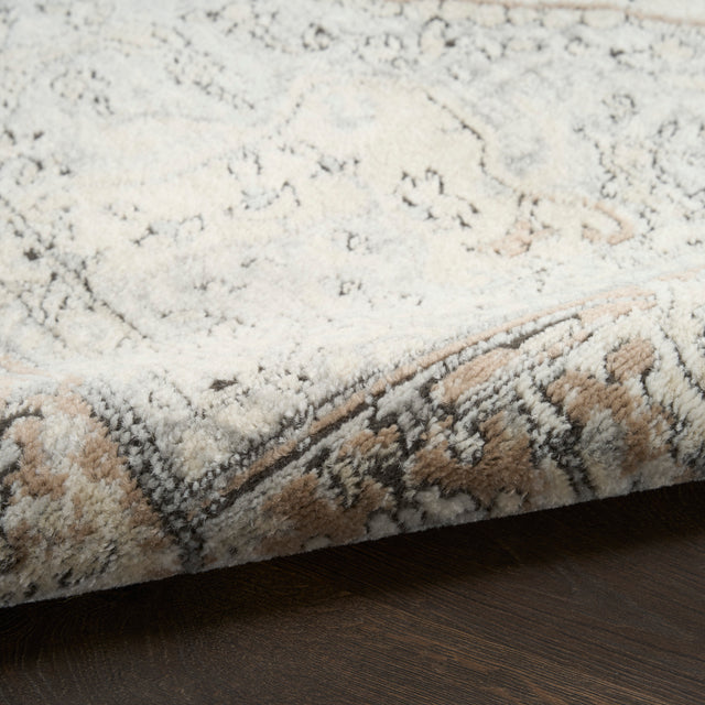 Nourison Quarry QUA18 Machine Made Ivory, Grey, Taupe Rug