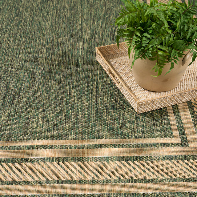 Nourison Horizon Indoor/Outdoor HOZ03 Green Contemporary Area Rugs