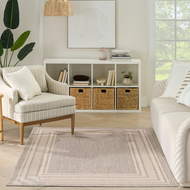 Nourison Horizon Indoor/Outdoor HOZ03 Grey Contemporary Area Rugs