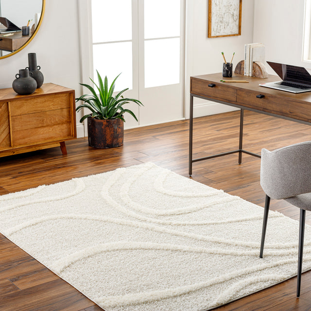 Surya Rodos Rdo-2341 Beige, White Rug.