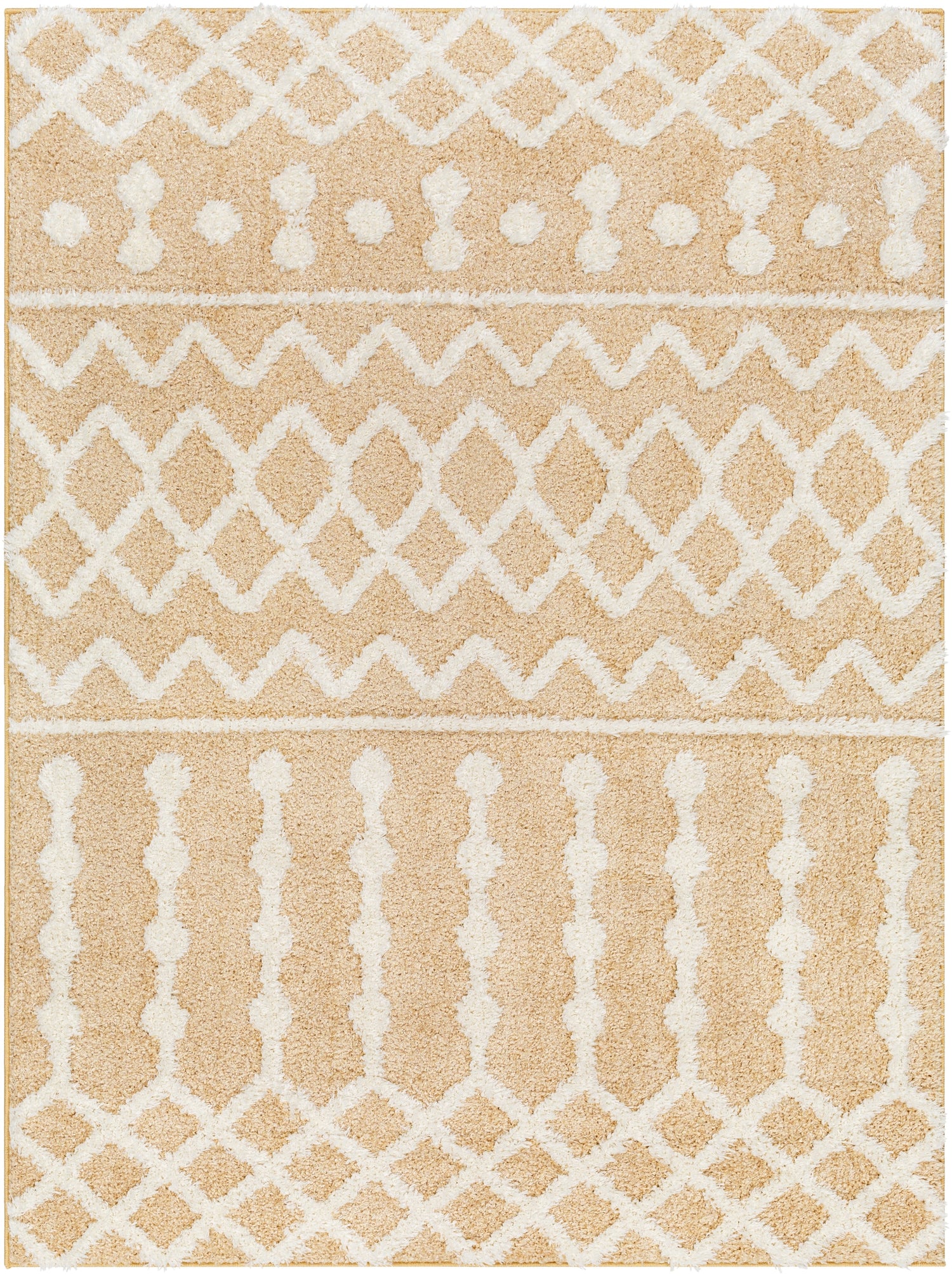Surya Rodos Rdo-2345 Mustard, White Rug.