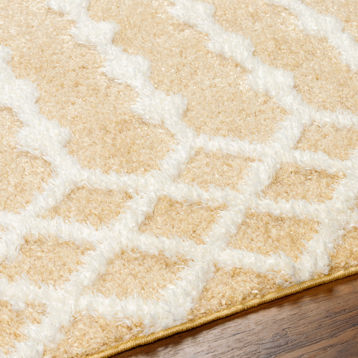 Surya Rodos Rdo-2345 Mustard, White Rug.