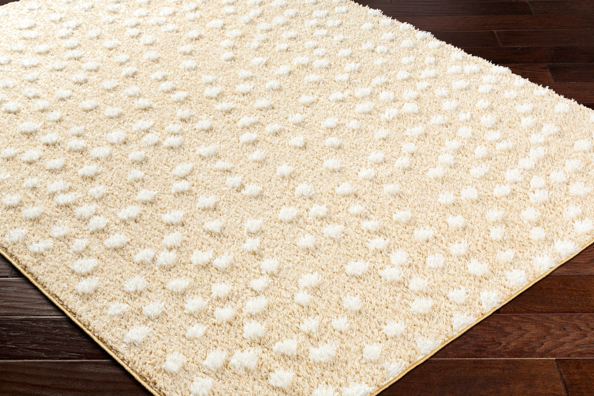 Surya Rodos Rdo-2351 Mustard, White Rug.