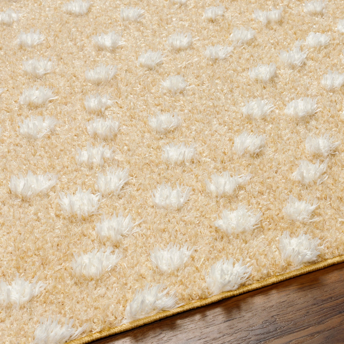 Surya Rodos Rdo-2351 Mustard, White Rug.