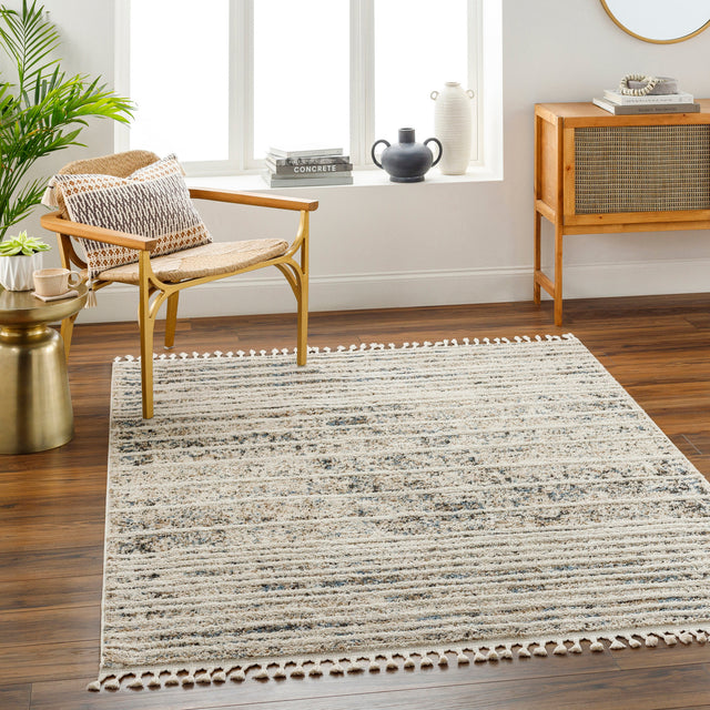 Surya Rudy Rdy-2301 Gray, Ivory, Light Beige, Navy, Cream, Charcoal Rug.