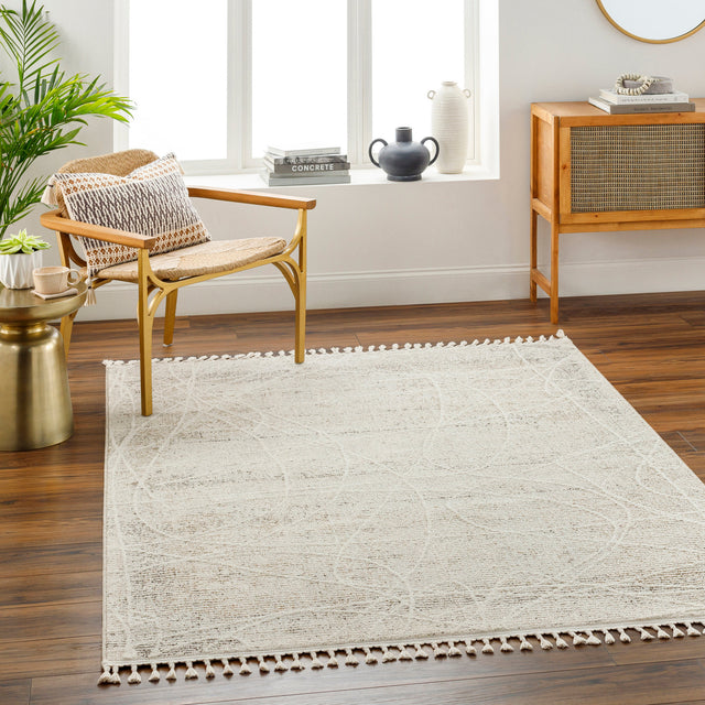 Surya Rudy Rdy-2303 Gray, Light Beige, Medium Gray, Cream, Medium Brown, Charcoal Rug.