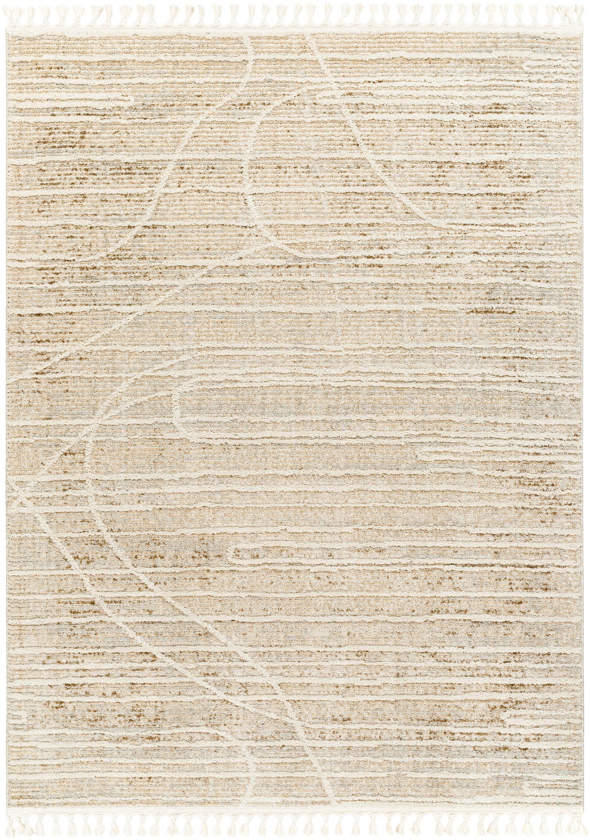 Surya Rudy Rdy-2304 Gray, Light Beige, Cream, Medium Gray, Medium Brown Rug.
