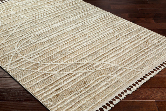 Surya Rudy Rdy-2304 Gray, Light Beige, Cream, Medium Gray, Medium Brown Rug.