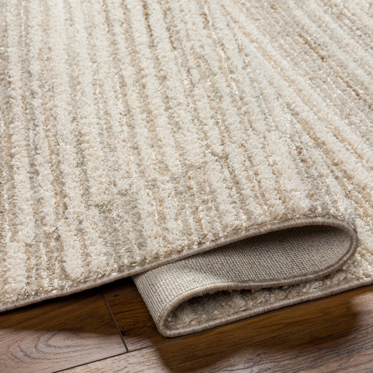 Surya Rudy Rdy-2306 Gray, Cream, Light Beige, Medium Gray, Ivory, Medium Brown Rug.