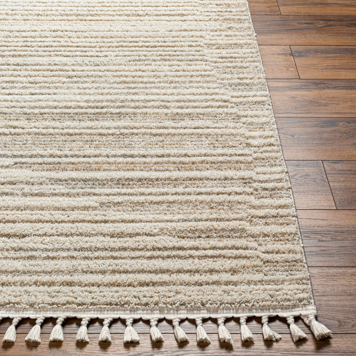 Surya Rudy Rdy-2306 Gray, Cream, Light Beige, Medium Gray, Ivory, Medium Brown Rug.
